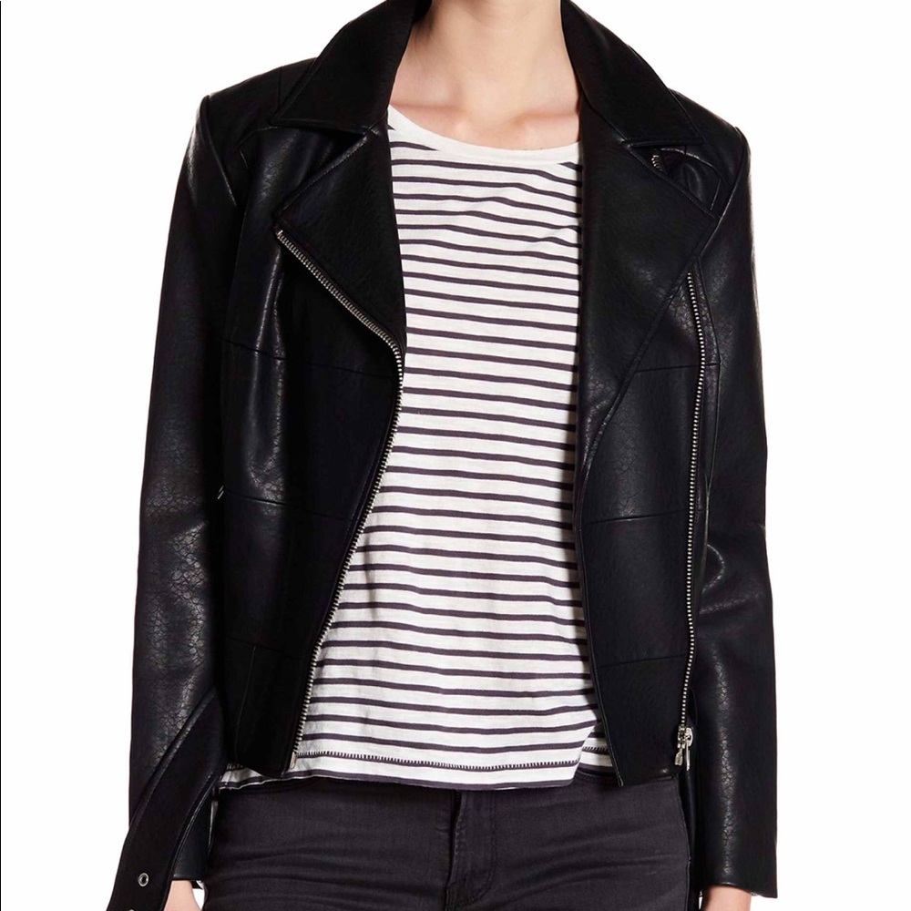 BB Dakota Faux Leather Moto Jacket